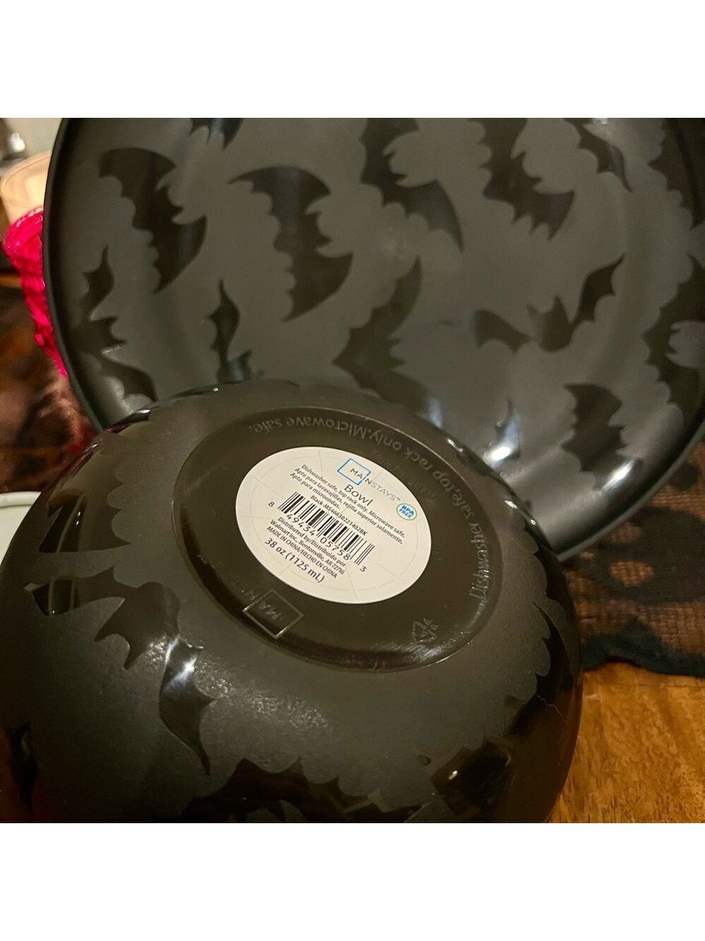 Mainstays Black Bat Dinnerware 3 Piece Set - Picture 6 of 16
